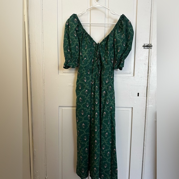 Hill House Ophelia in Emerald Trellis - Picture 4 of 6